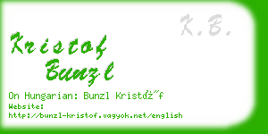 kristof bunzl business card